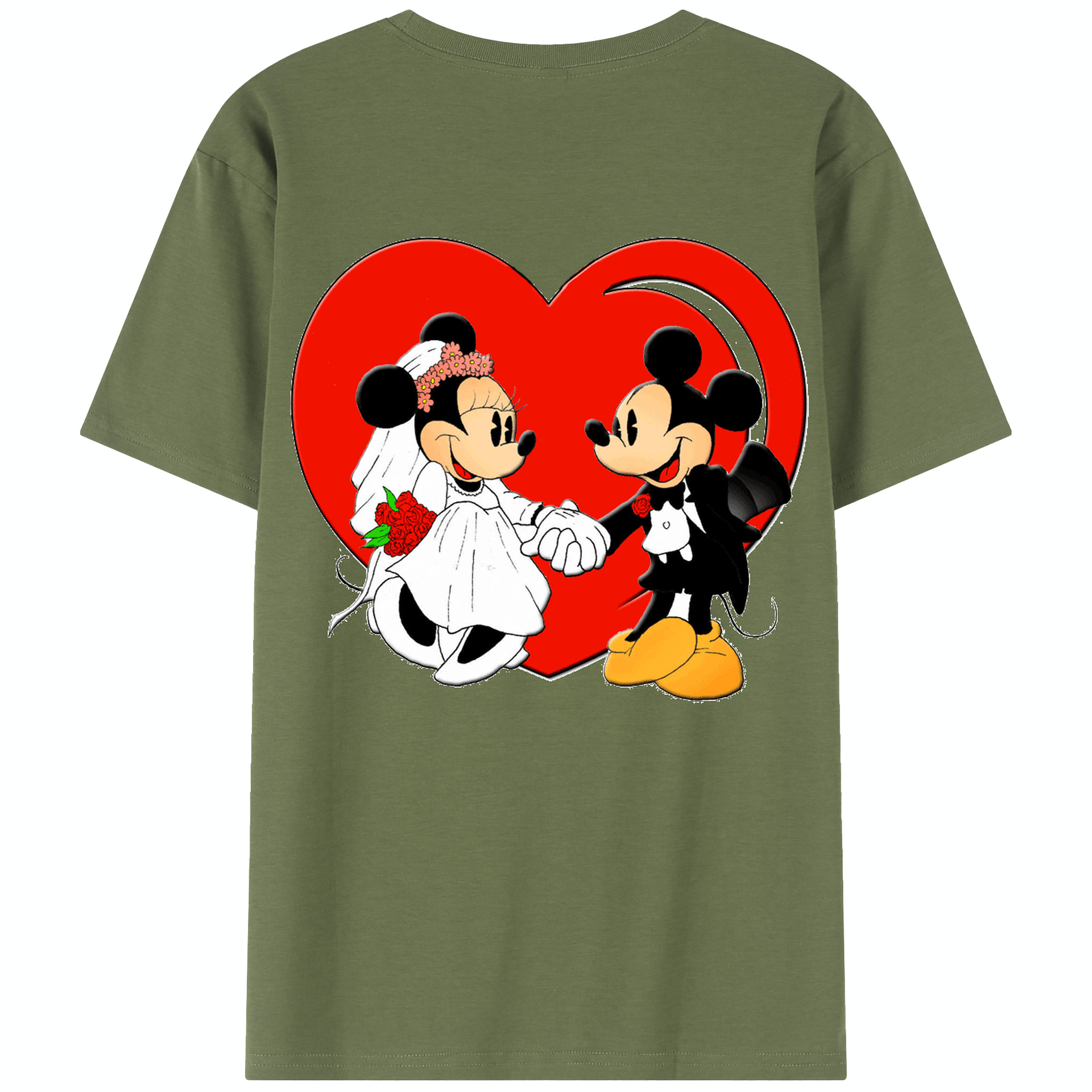 （画像用） ミッキーマウス Mickey Mouse 綿100％半袖Tシャツ（背面プリント）